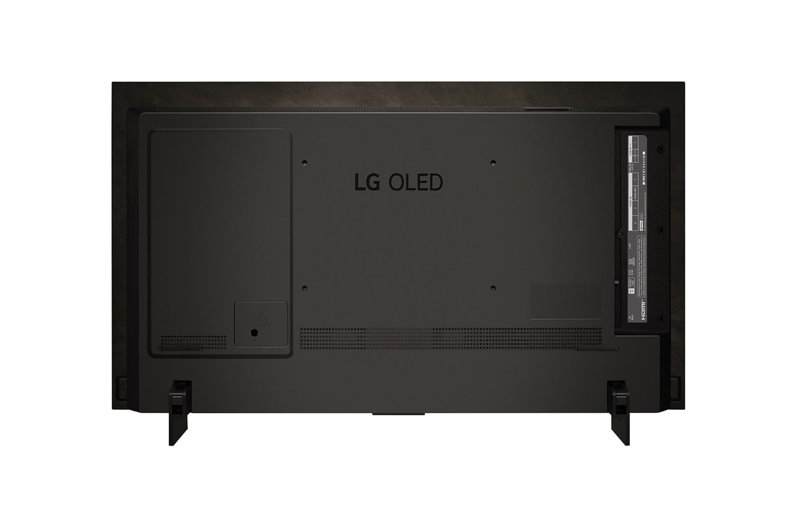 LG OLED evo C4 4K 智能電視的後面視圖