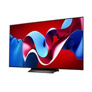 LG OLED evo C4 4K 智能電視的左側面視圖