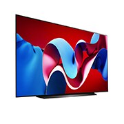 LG OLED evo C4 4K 智能電視的右側面視圖