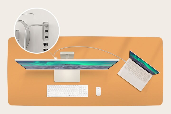 USB Type-C™ 連接埠支援各種裝置的連接。
