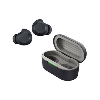LG xboom Buds 耳機分開的充電盒後視圖