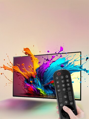 This is a picture of the LG TV and its accessory.