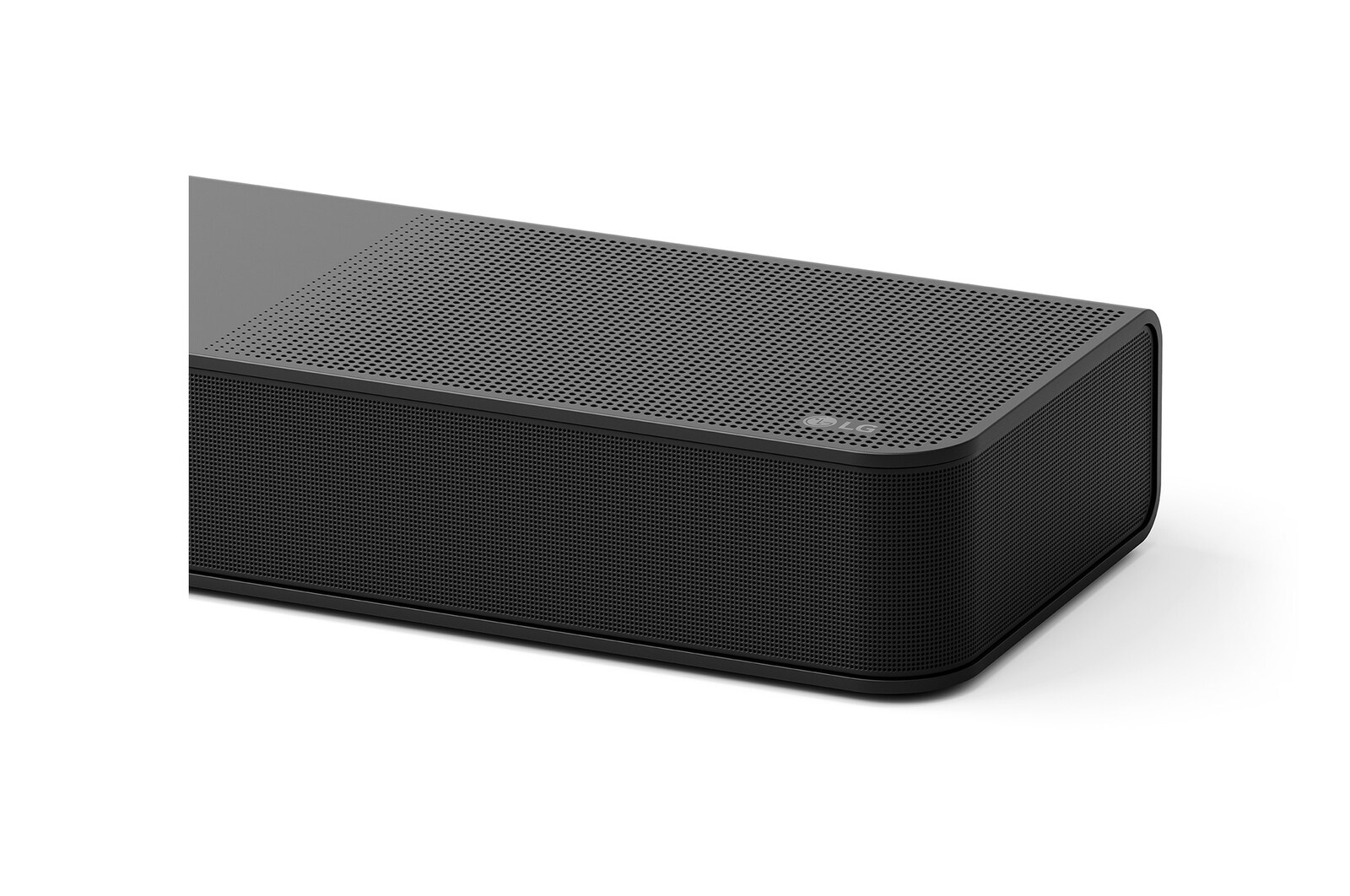 Close-up angled view of LG Soundbar S95TR's side