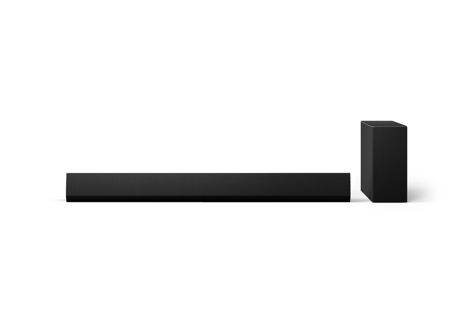 Front view of LG Soundbar SG10TY and Subwoofer