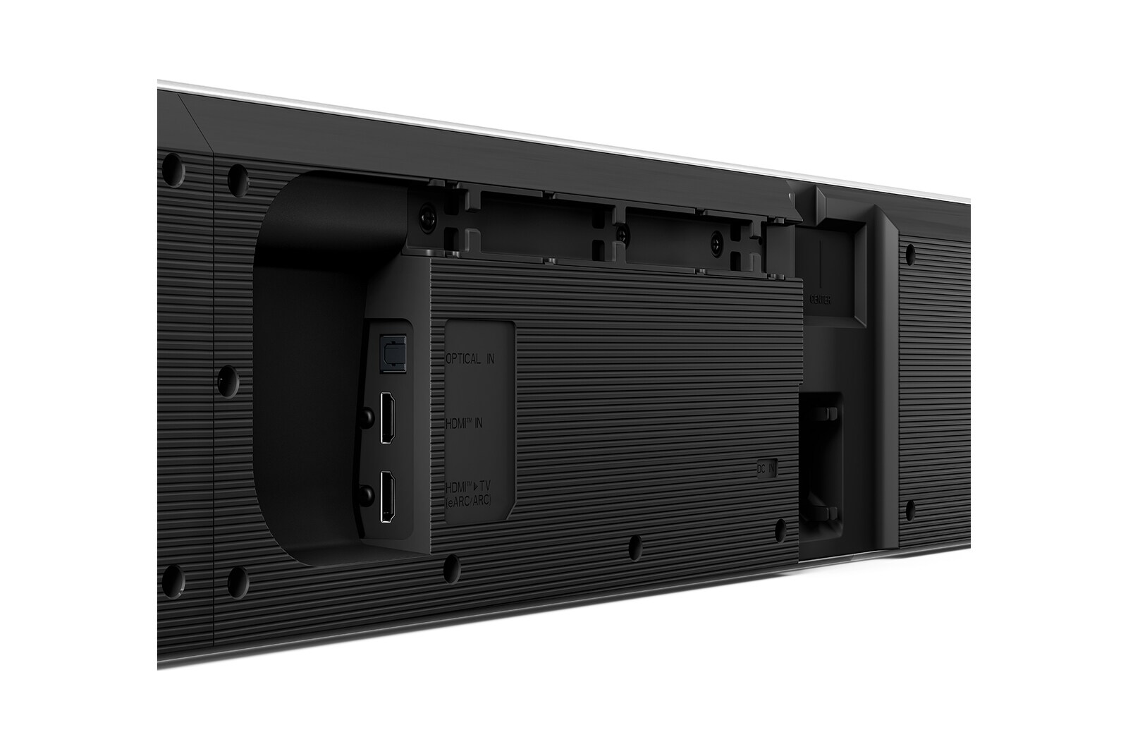 Angled view of LG Soundbar SG10TY's back