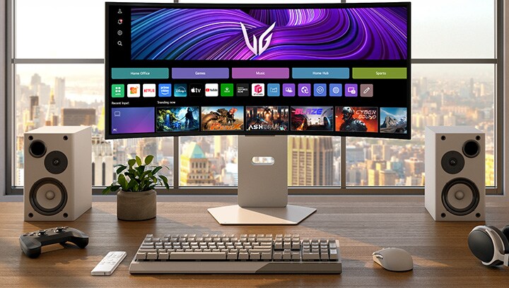 Front image of the UltraGear™ 34GX90SA gaming monitor.