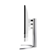 side view of the monitor moving downwards for height adjustment