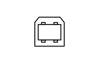 USB 3.0 upstream pictogram.