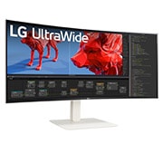 perspective view of UltraWide™ Curved monitor 38WR85QC