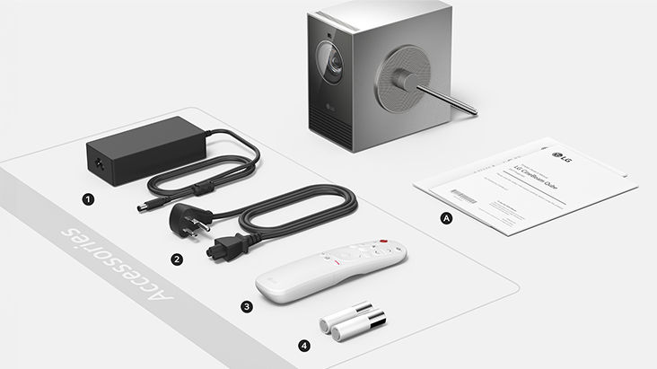 What's in the box - Introduction image of the components inside the product package.