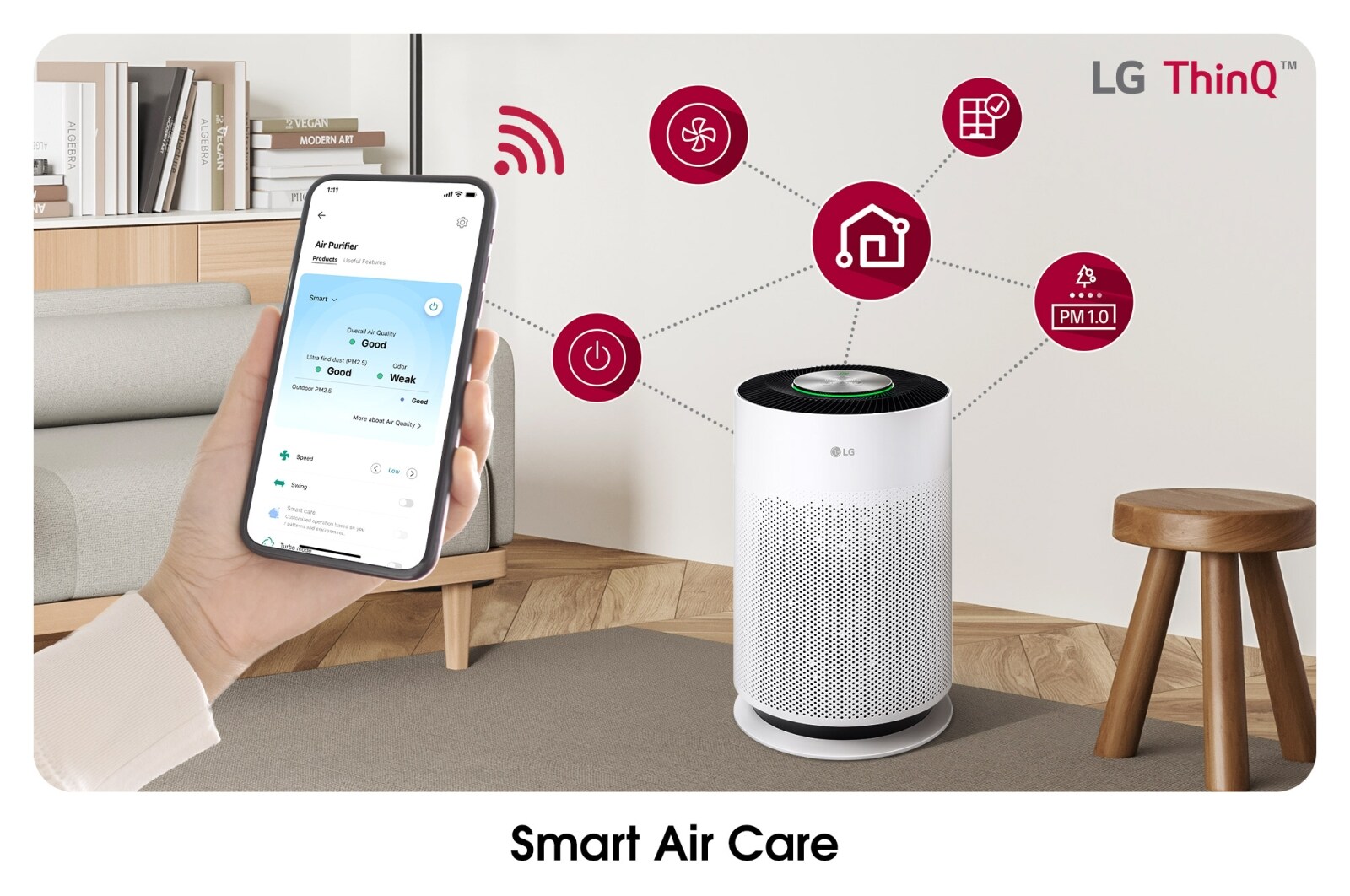 LG PuriCare™ 360° Hit Air Purifier, AS60GHWG0