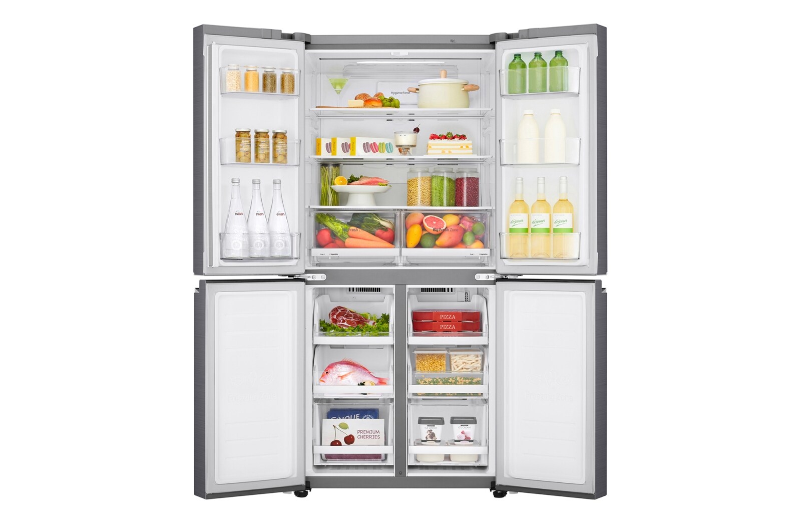 LG 464L Slim French Door Fridge with Inverter Linear Compressor, F522S11