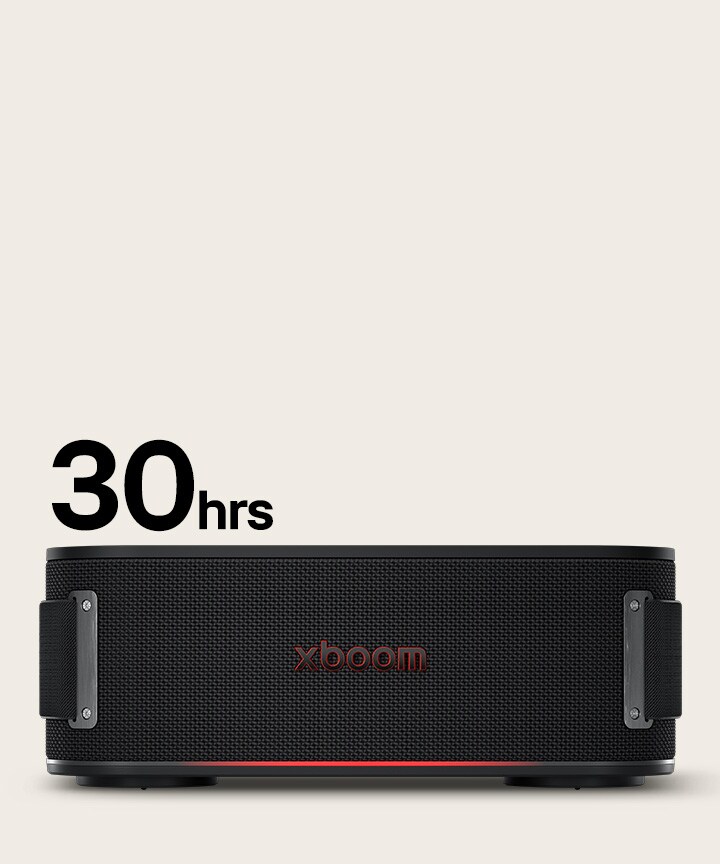 Front view of xboom Bounce with its light on.