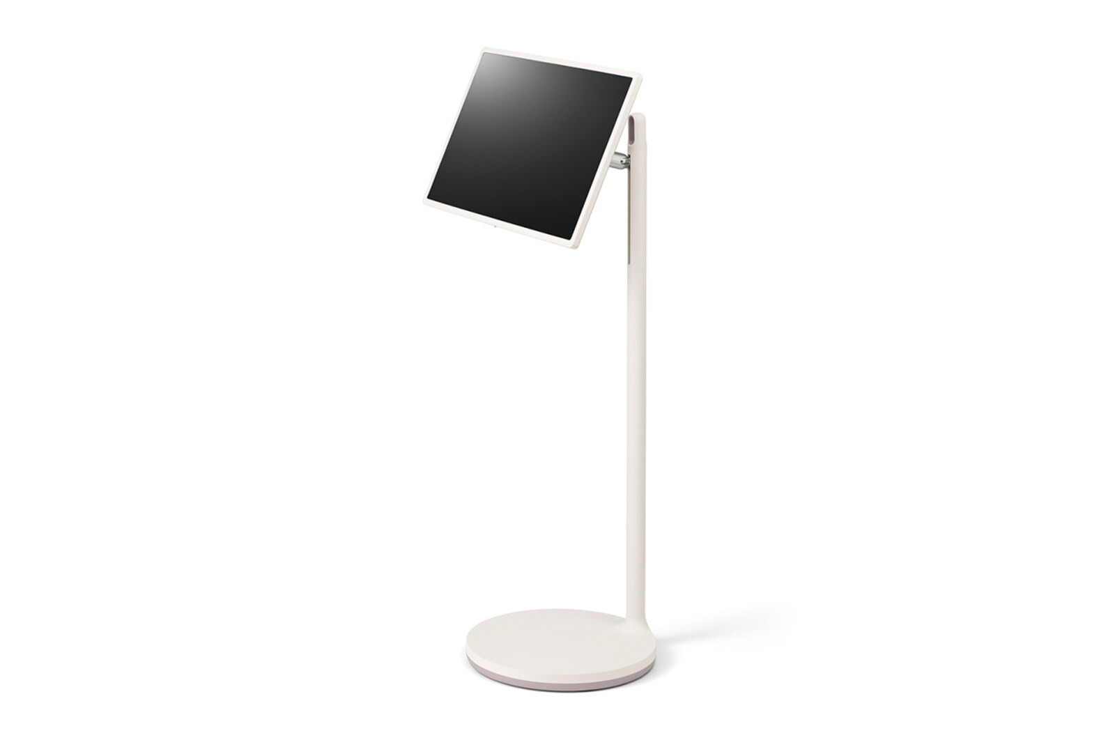 45 degree side view of horizontal mode that a display facing upwards