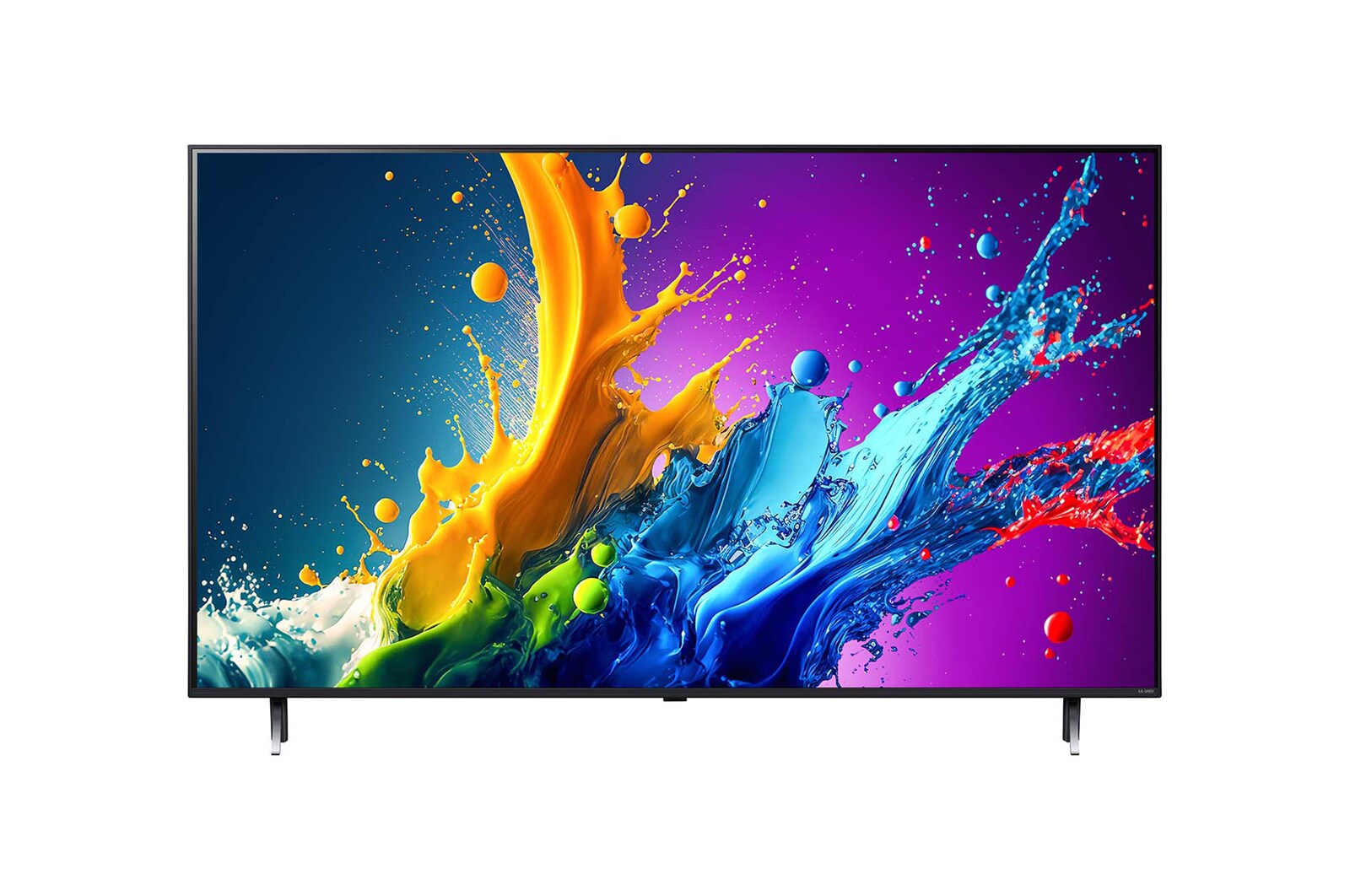 Front view of LG QNED80 4K Smart TV