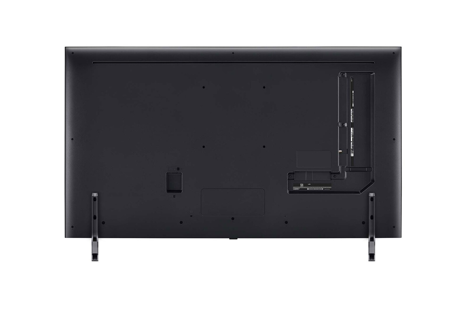 Rear view of LG QNED80 4K Smart TV