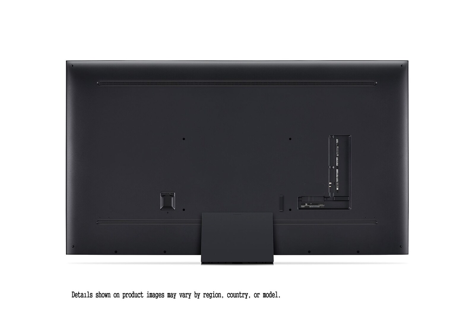 Close-up of the top edge of LG QNED86 4K Smart TV