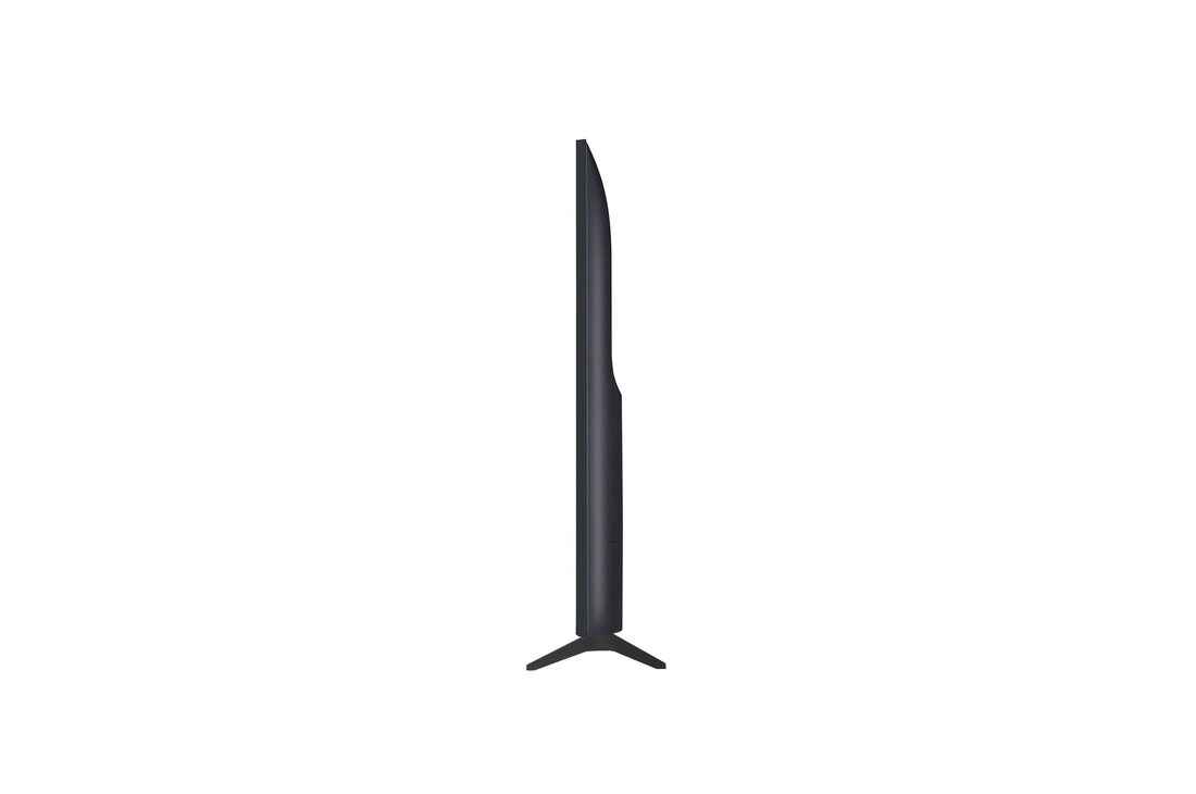 Left-facing side view of LG QNED70 TV