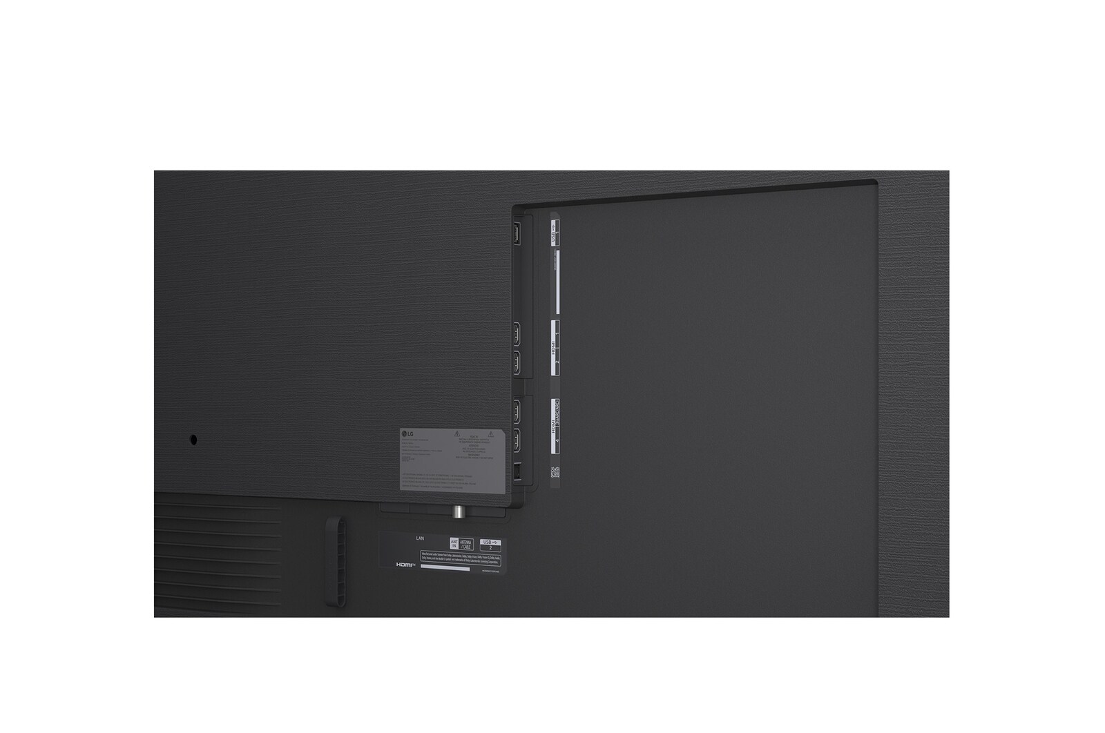 Rear view of LG QNED evo QNED86 TV