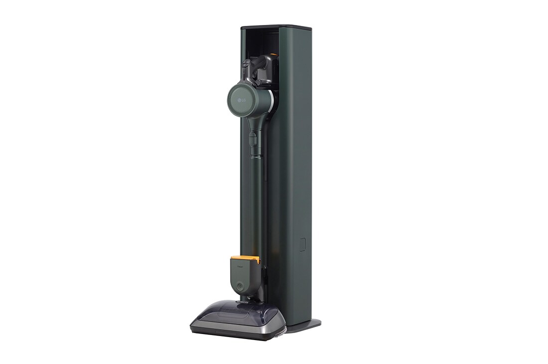 LG Objet Collection | LG CordZero™ A9TS with All-in-One Tower™ (Made in Korea, Nature Green), A9T-STEAM