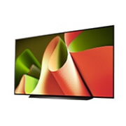 Slightly-angled left-facing side view of LG OLED TV, OLED B4