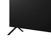 Close-up image of LG OLED TV, OLED B4E from the base, showing 2-pole stand