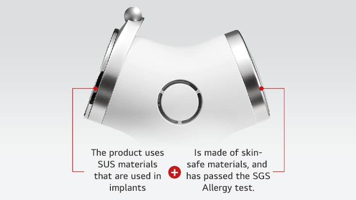 In this image, a description of the material of the Intensive Multicare product is shown with an arrow.