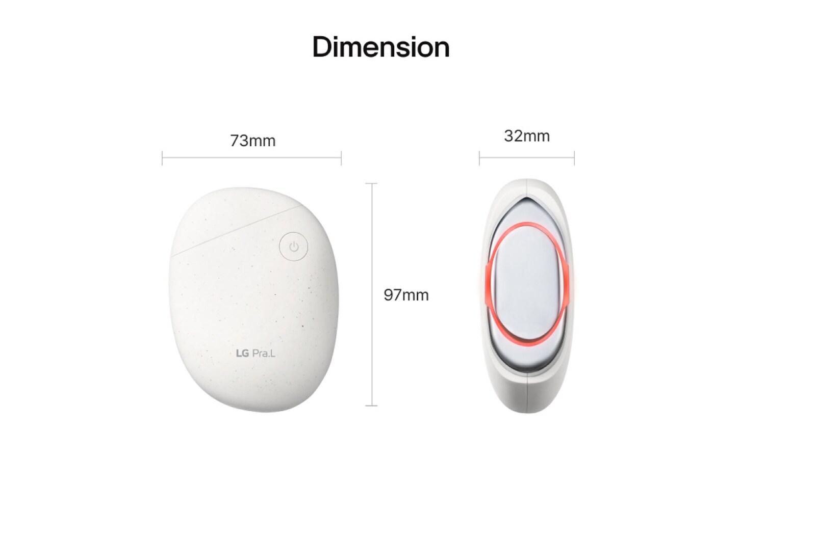 Image for dimension of LG Pra.L Skin Booster