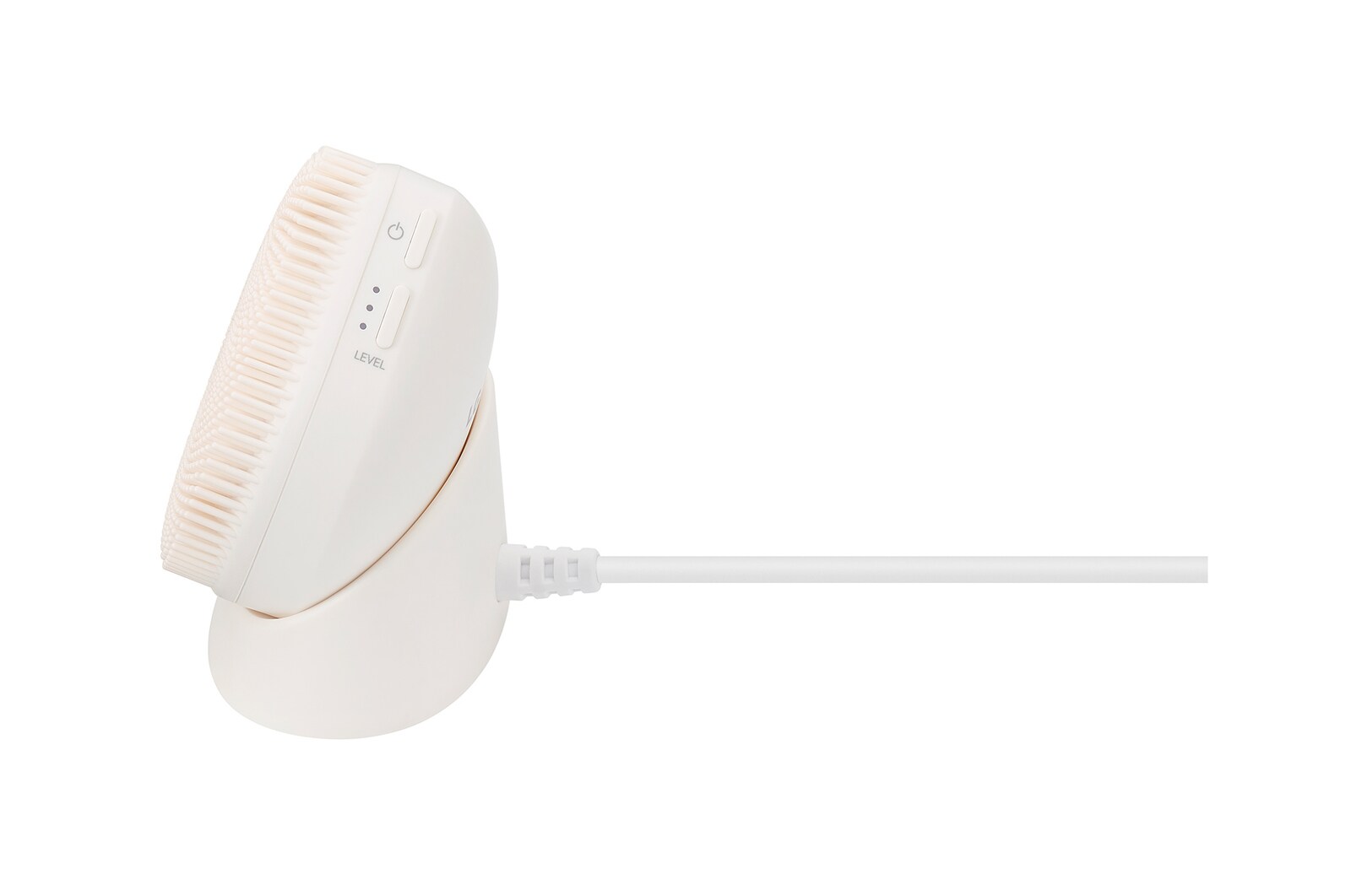 Side view of LG Pra.L WashPop BCP2A with cradle
