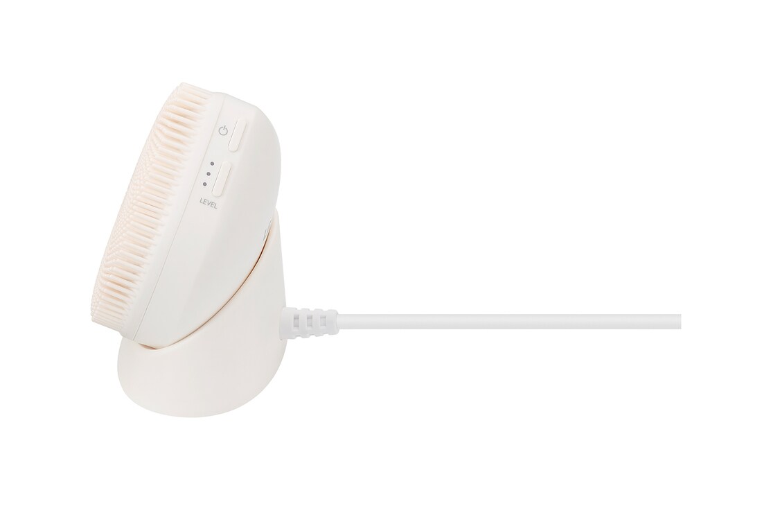 Side view of LG Pra.L WashPop BCP2A with cradle