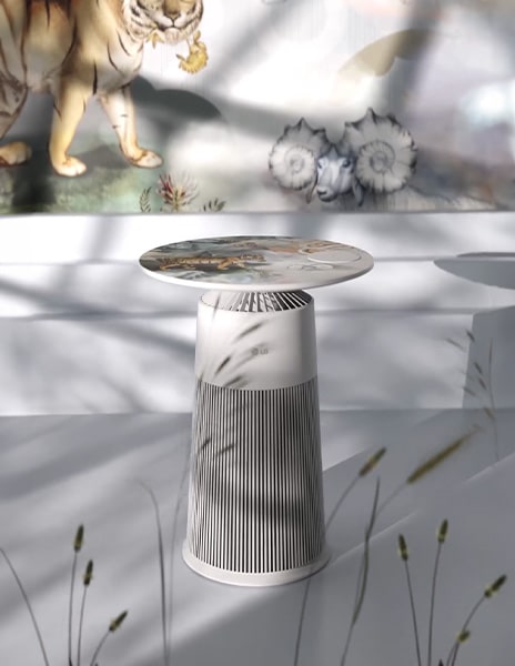 Moooi's 'Memento moooi Medley' product installed in LG air purifier	