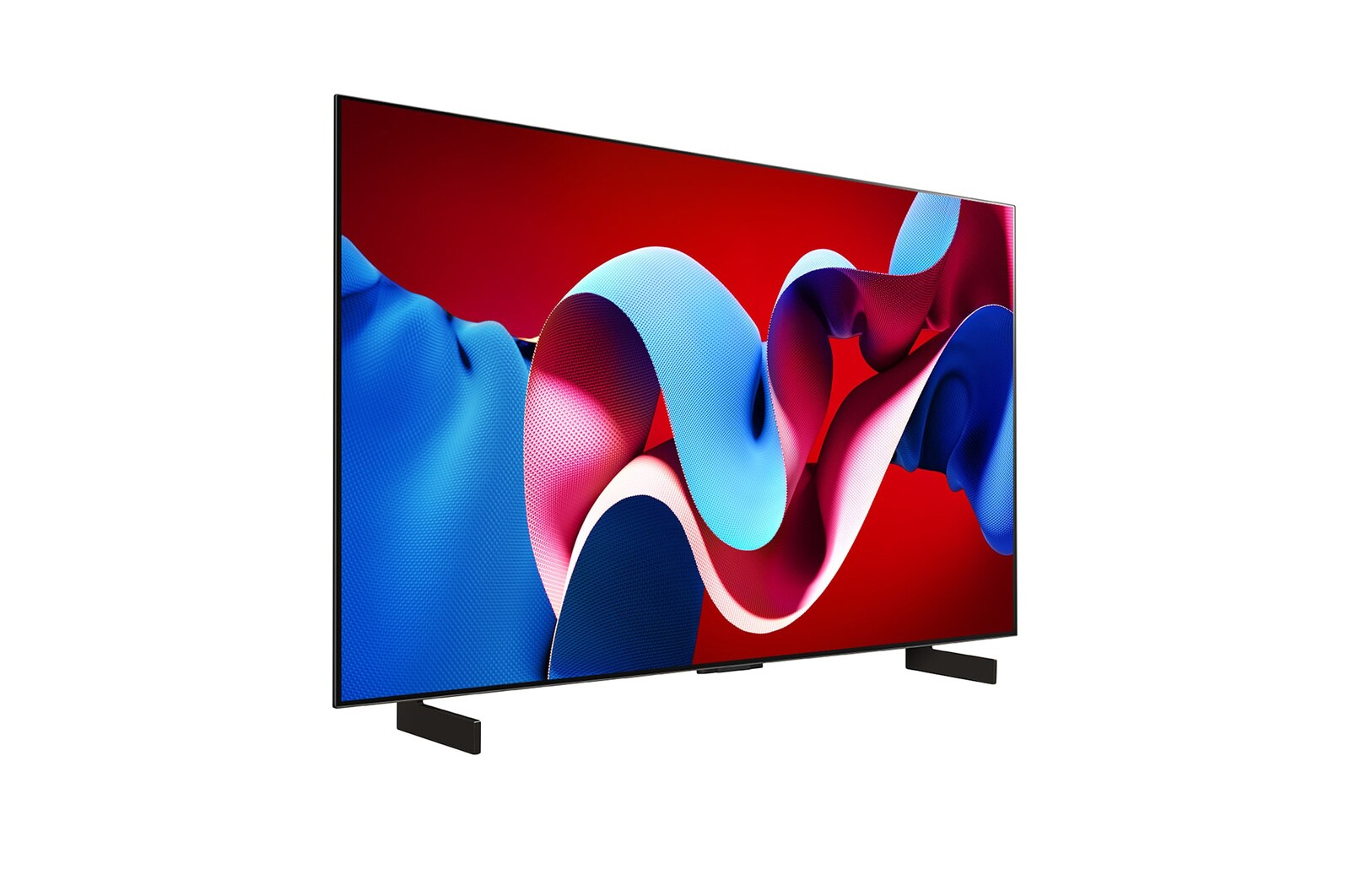 Right-facing side view of LG OLED evo TV, OLED C4