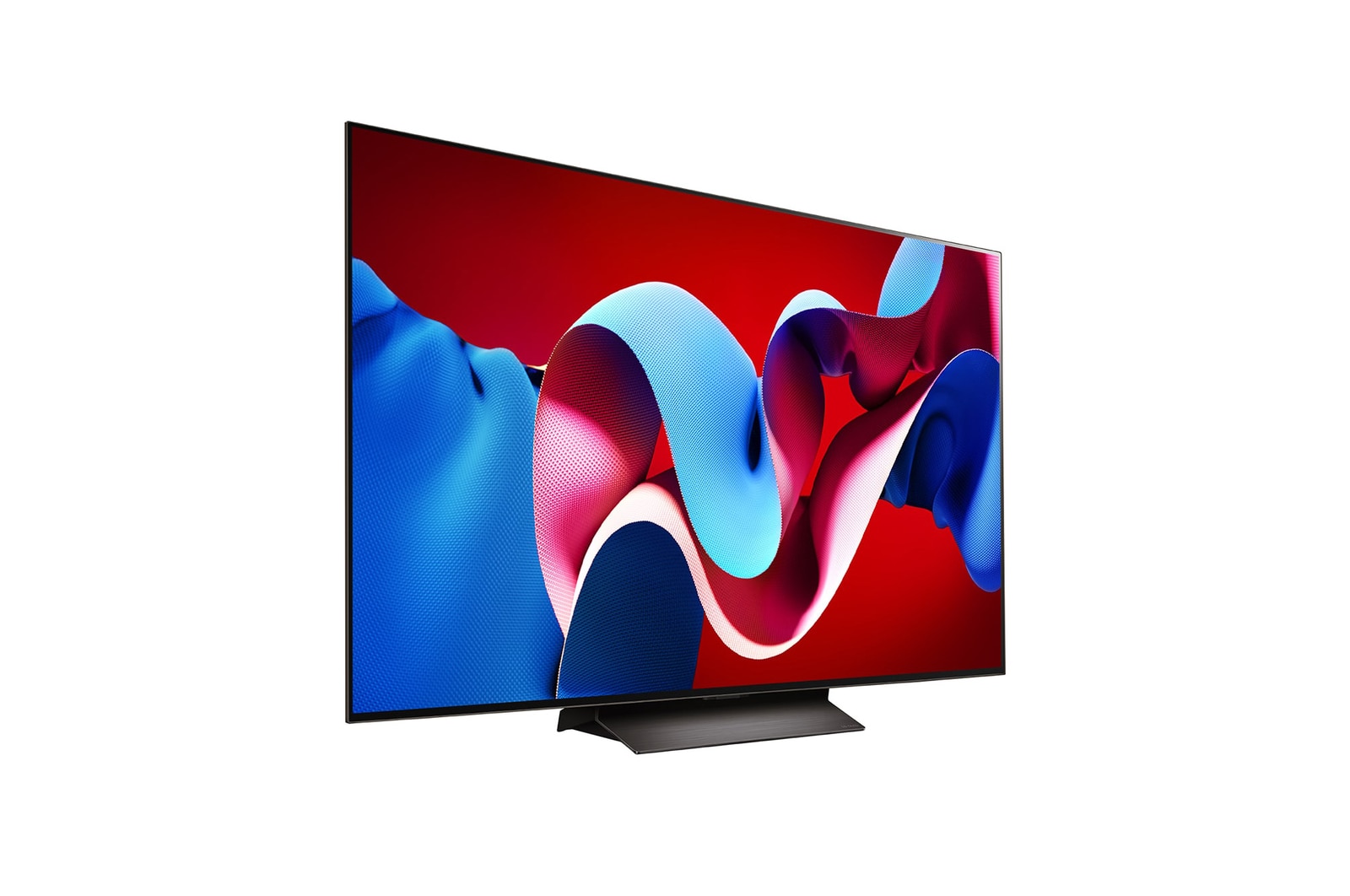 Right-facing side view of LG OLED evo TV, OLED C4