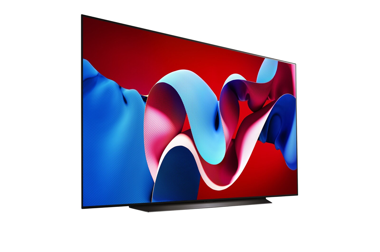 Right-facing side view of LG OLED evo TV, OLED C4