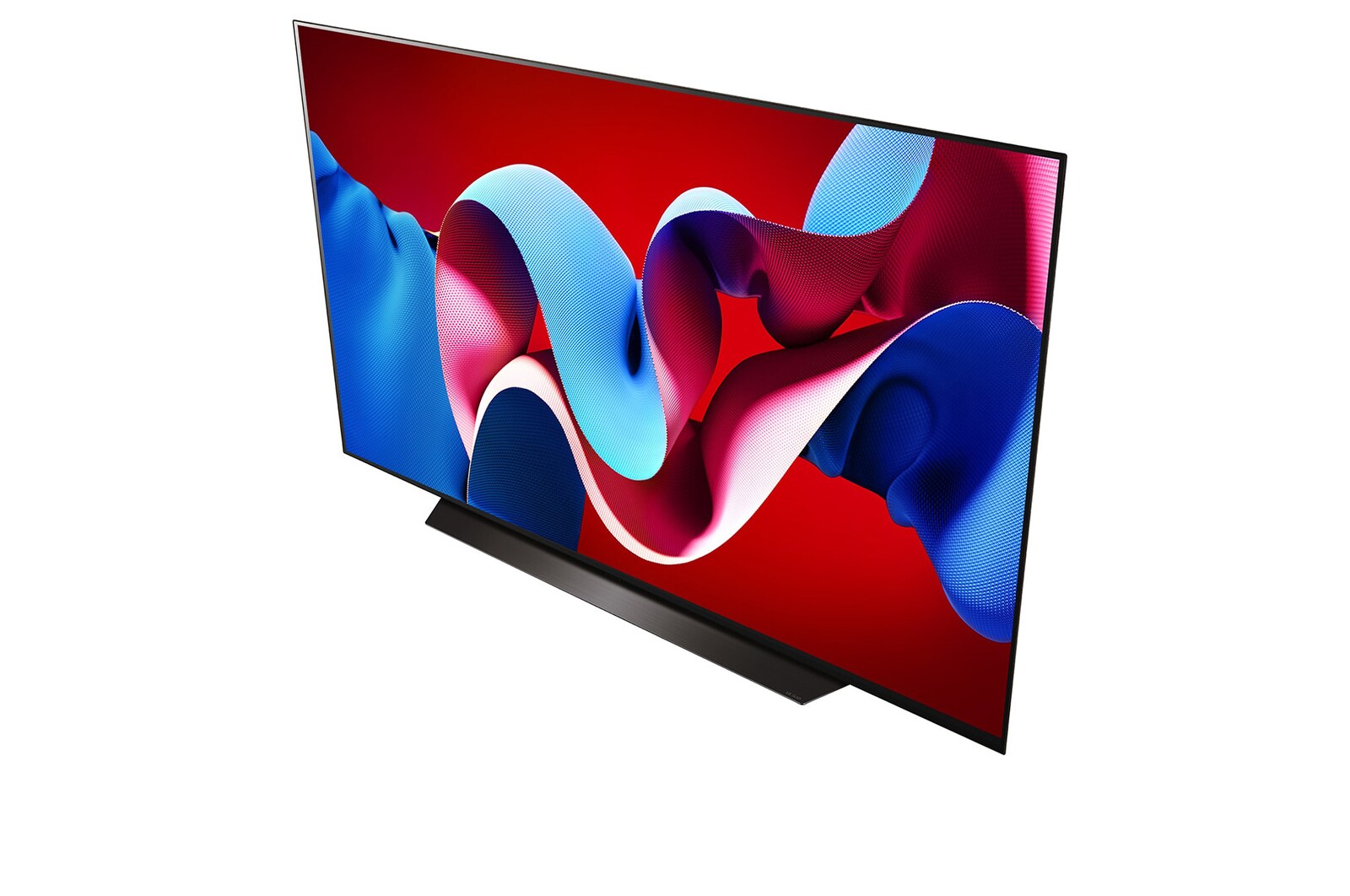 Angled view of LG OLED evo TV, OLED C4 from above