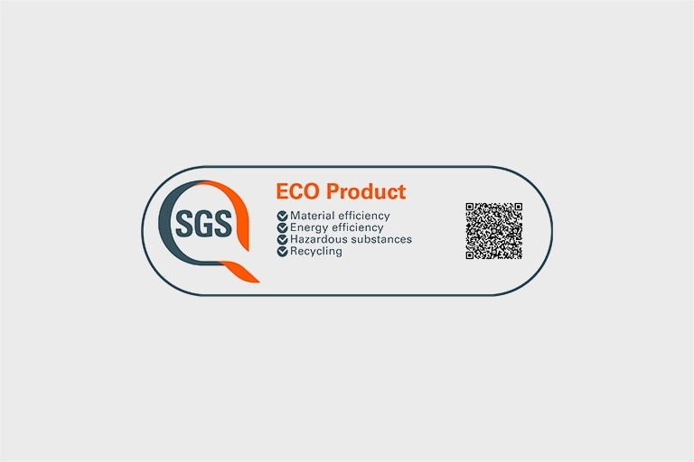 SGS ECO PRODUCT logo.