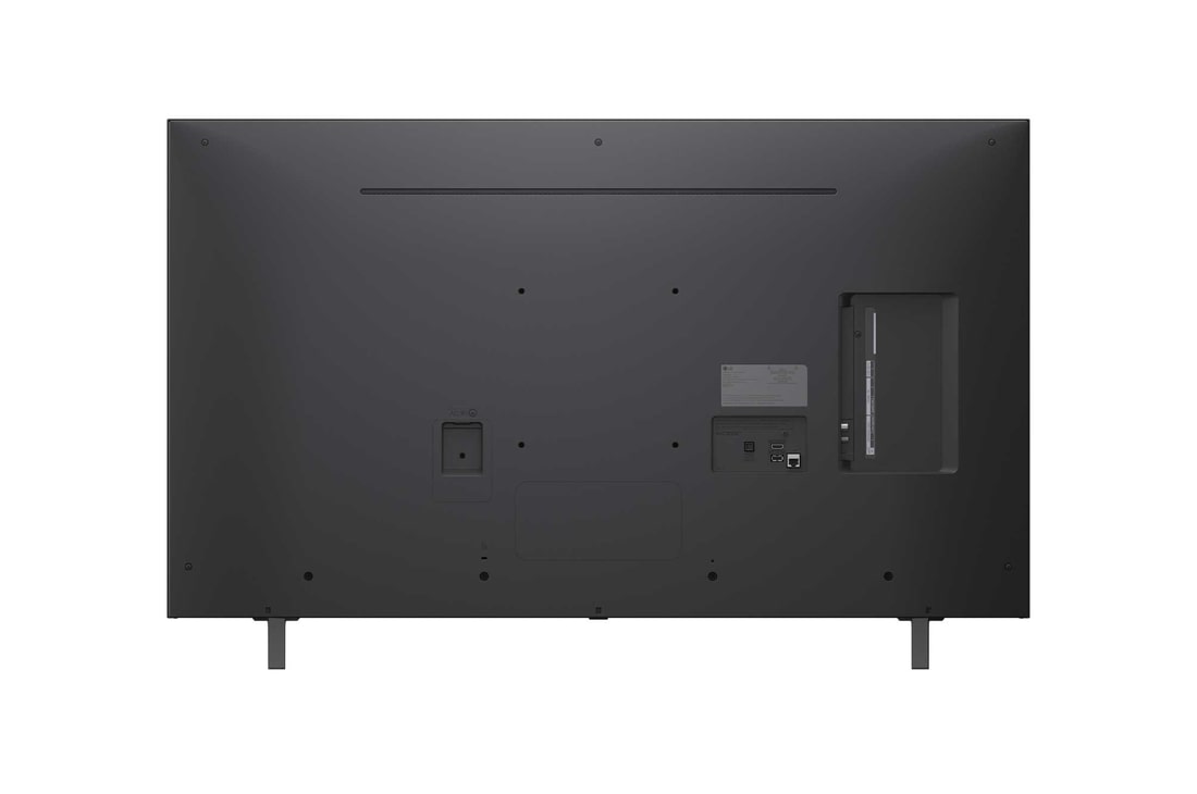 Rear view of LG NanoCell NANO80 TV.