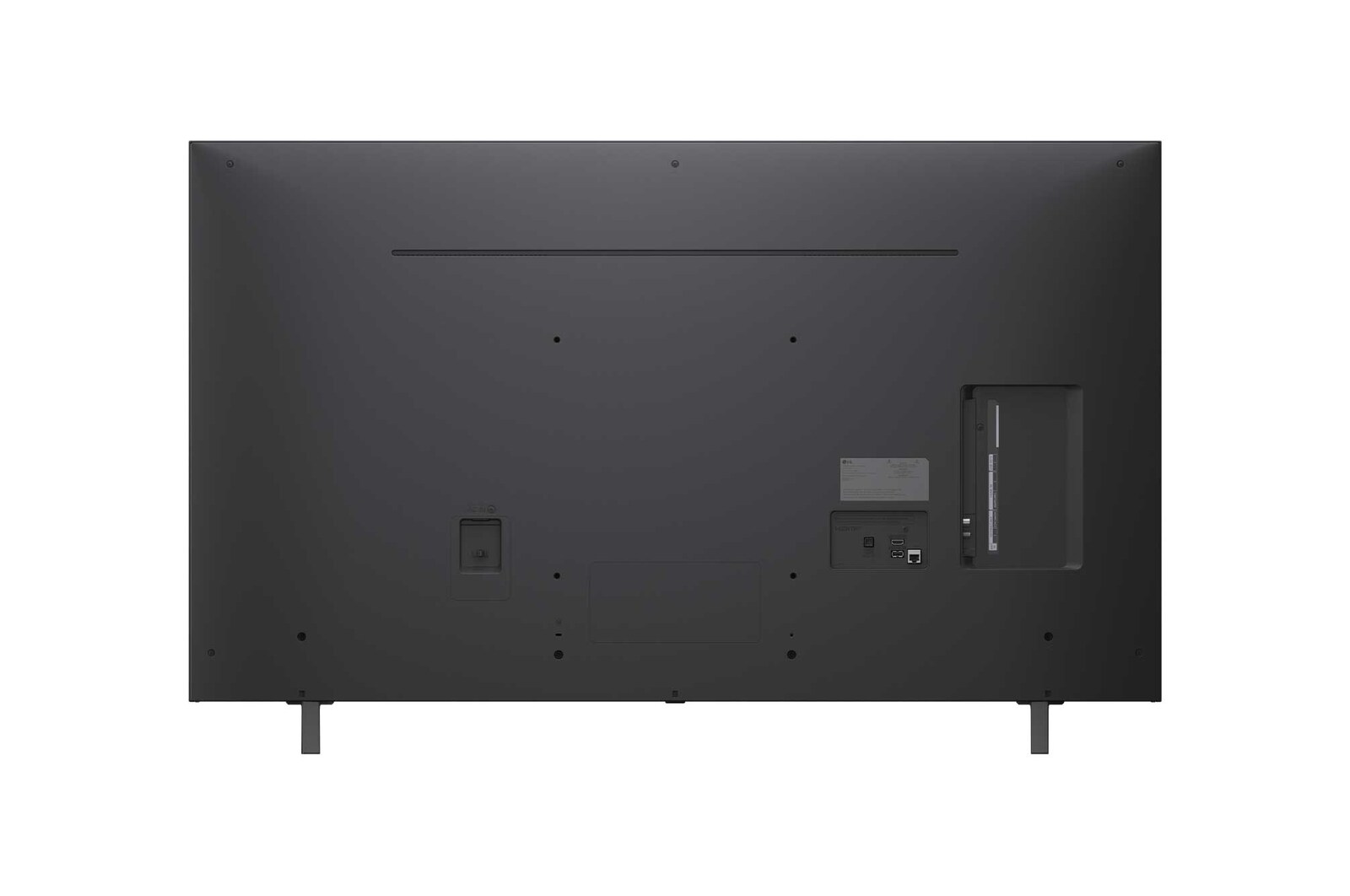 Rear view of LG NanoCell NANO80 TV.