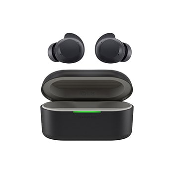 front view of LG xboom Buds with earbuds apart