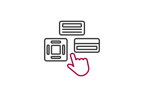 Icon illustrating the LG Indoor Unit's adaptability with Various Options for Space, highlighted by multiple A/C components and a hand selecting them.