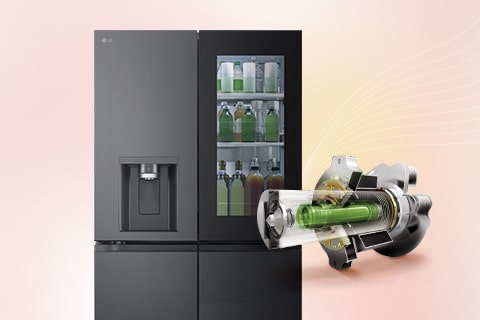 The refrigerator and the inverter linear motor are side by side.