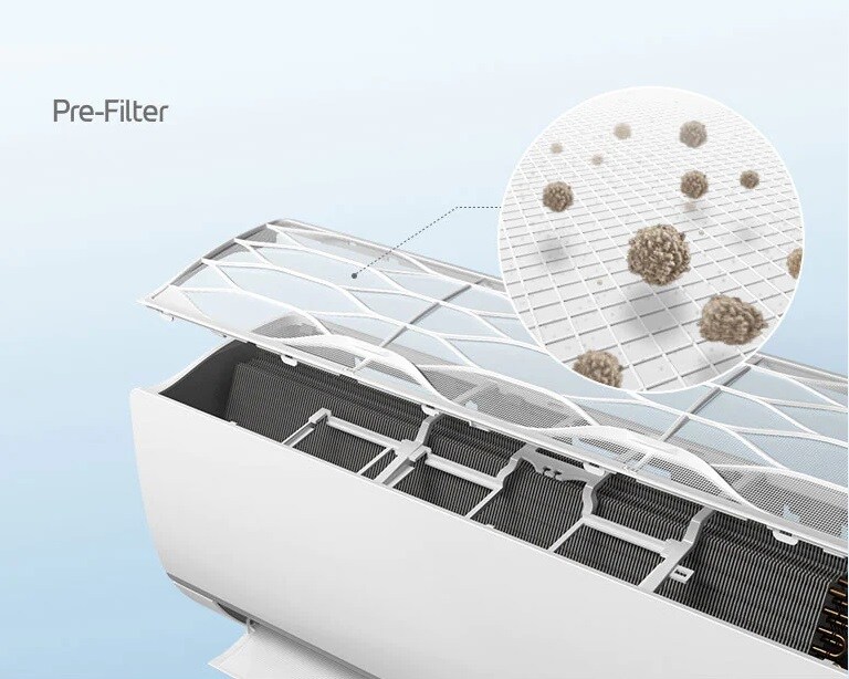 Pre Filter AC LG untuk menangkap debu besar