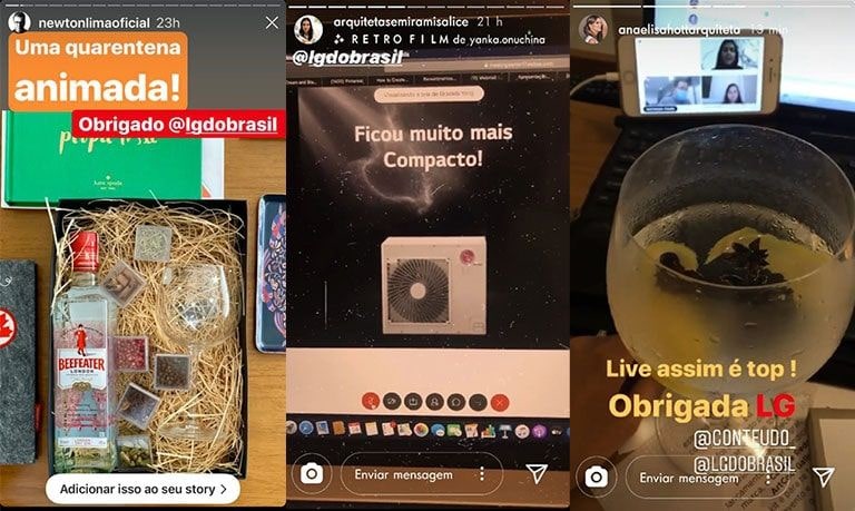 LG partners shared their experiences on Instagram Story