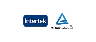 Images with '5-step filtration' and 'Up to 99%' and 'Up to 91%' and the logo of Intertek and TUV Rheinland.