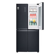 LG Kulkas Multi Door 595L gross / 458L nett Ramping dengan Inverter Linear Compressor, ThinQ™ dengan WiFi - Hitam Matte, GC-Q22FTQKL