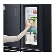 LG Kulkas Multi Door 595L gross / 458L nett Ramping dengan Inverter Linear Compressor, ThinQ™ dengan WiFi - Hitam Matte, GC-Q22FTQKL