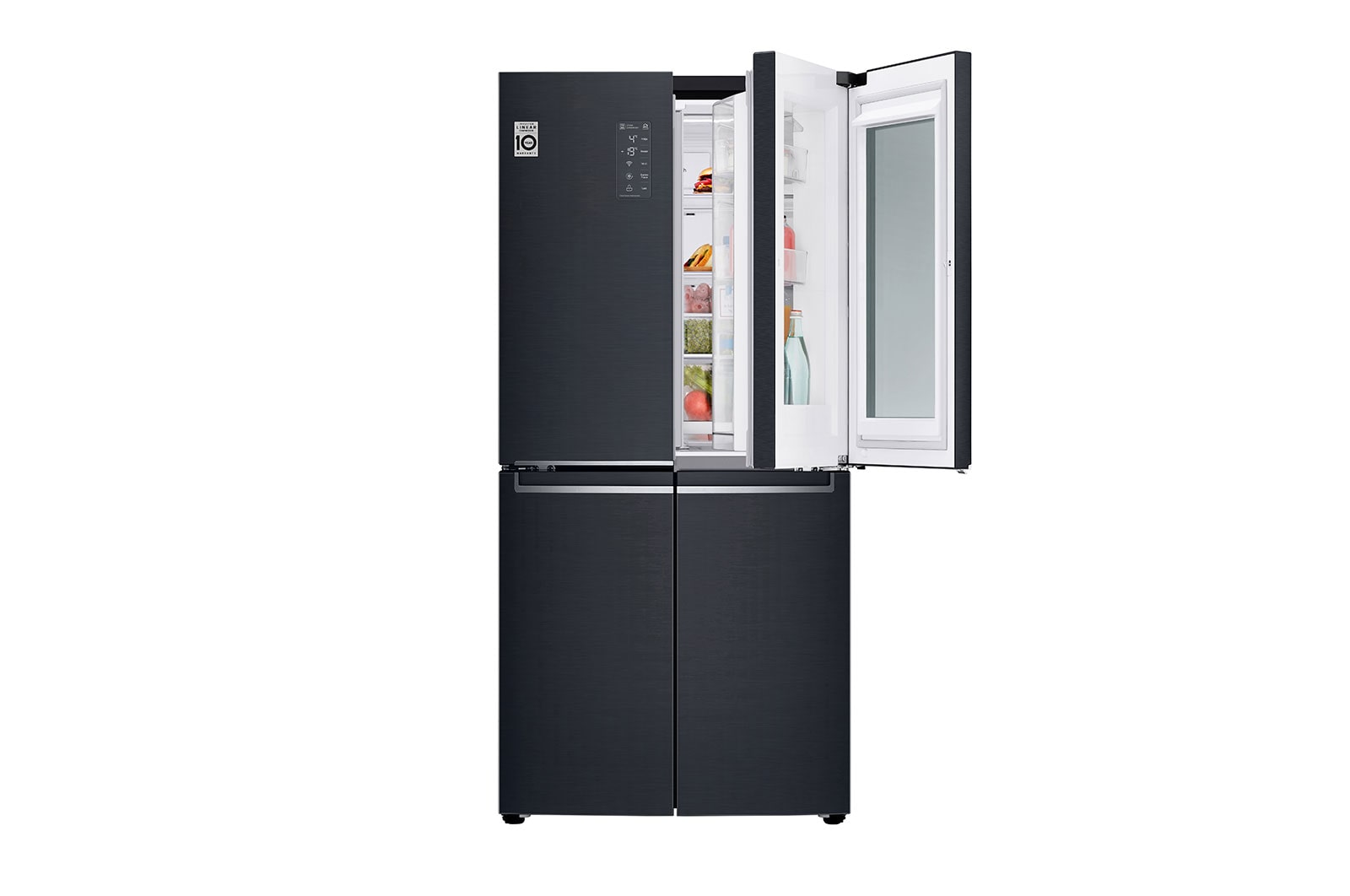 LG Kulkas Multi Door 595L gross / 458L nett Ramping dengan Inverter Linear Compressor, ThinQ™ dengan WiFi - Hitam Matte, GC-Q22FTQKL