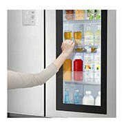 LG Kulkas Side by Side 687L gross /626L nett InstaView™ Door-in-Door® Inverter Linear Compressor dan ThinQ™ dengan WiFi, GC-Q247CSBV