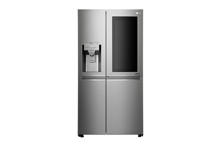 LG Kulkas Side by Side 668L gross / 624L nett InstaView Door-in-Door™ dengan Inverter Linear Compressor dan Wadah Pembuat Es Ramping, ThinQ™ dengan WiFi - Noble Steel, GC-X247CKAV