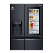 LG Kulkas Side by Side 668L gross / 601L nett InstaView Door-in-Door™ Inverter Linear Compressor dan Rak Wine, ThinQ™ dengan WiFi - Hitam Matte, GC-X247CQAV